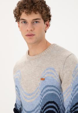 Erkek Regular Fit Bisiklet Yaka Lacivert Kazak - 50293044018