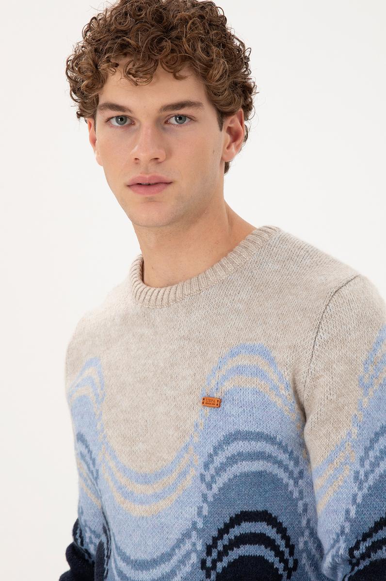 Erkek Regular Fit Bisiklet Yaka Lacivert Kazak