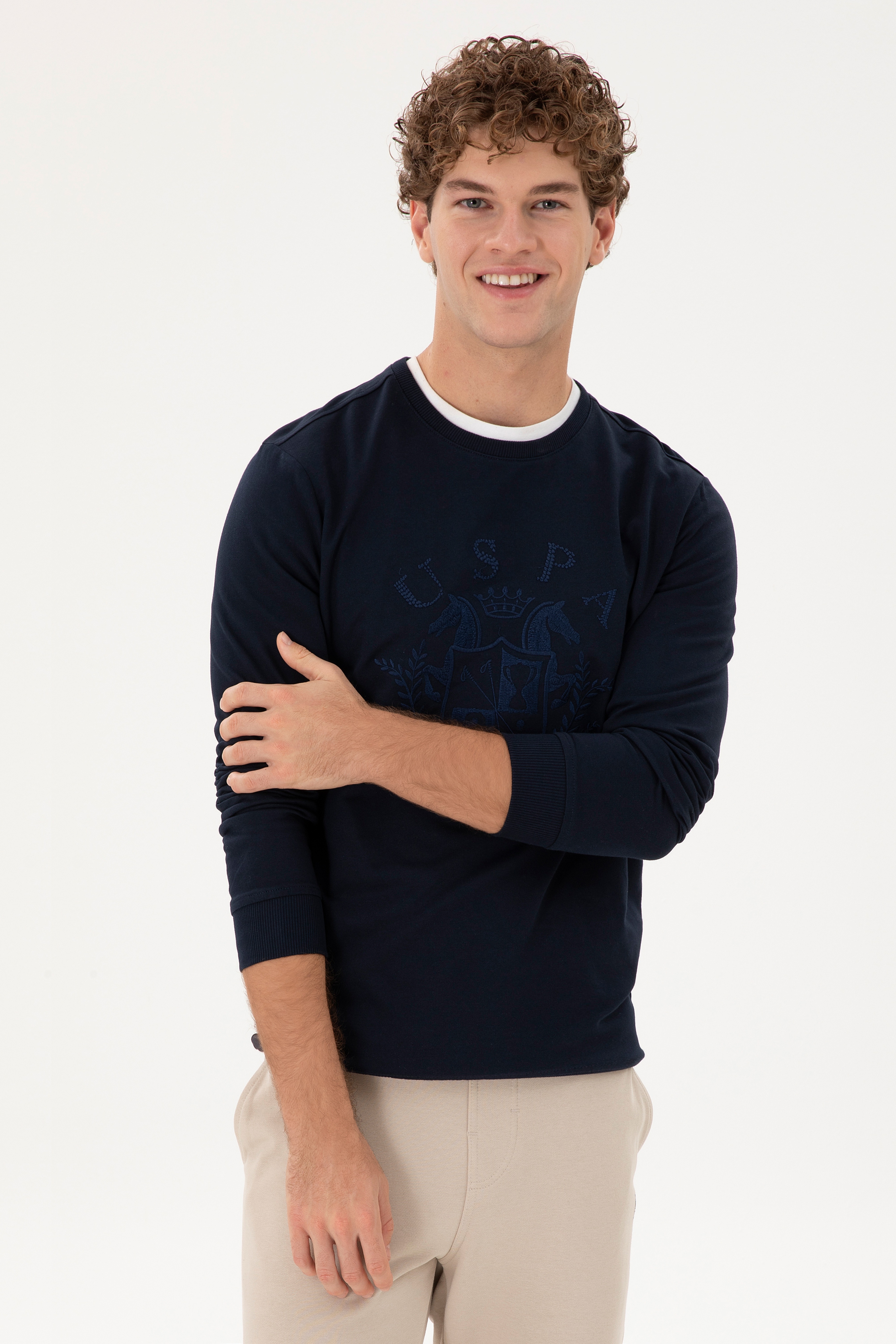 Erkek Lacivert Sweatshirt - Image 1