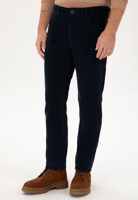 Erkek Lacivert Kanvas Pantolon - 50291190430