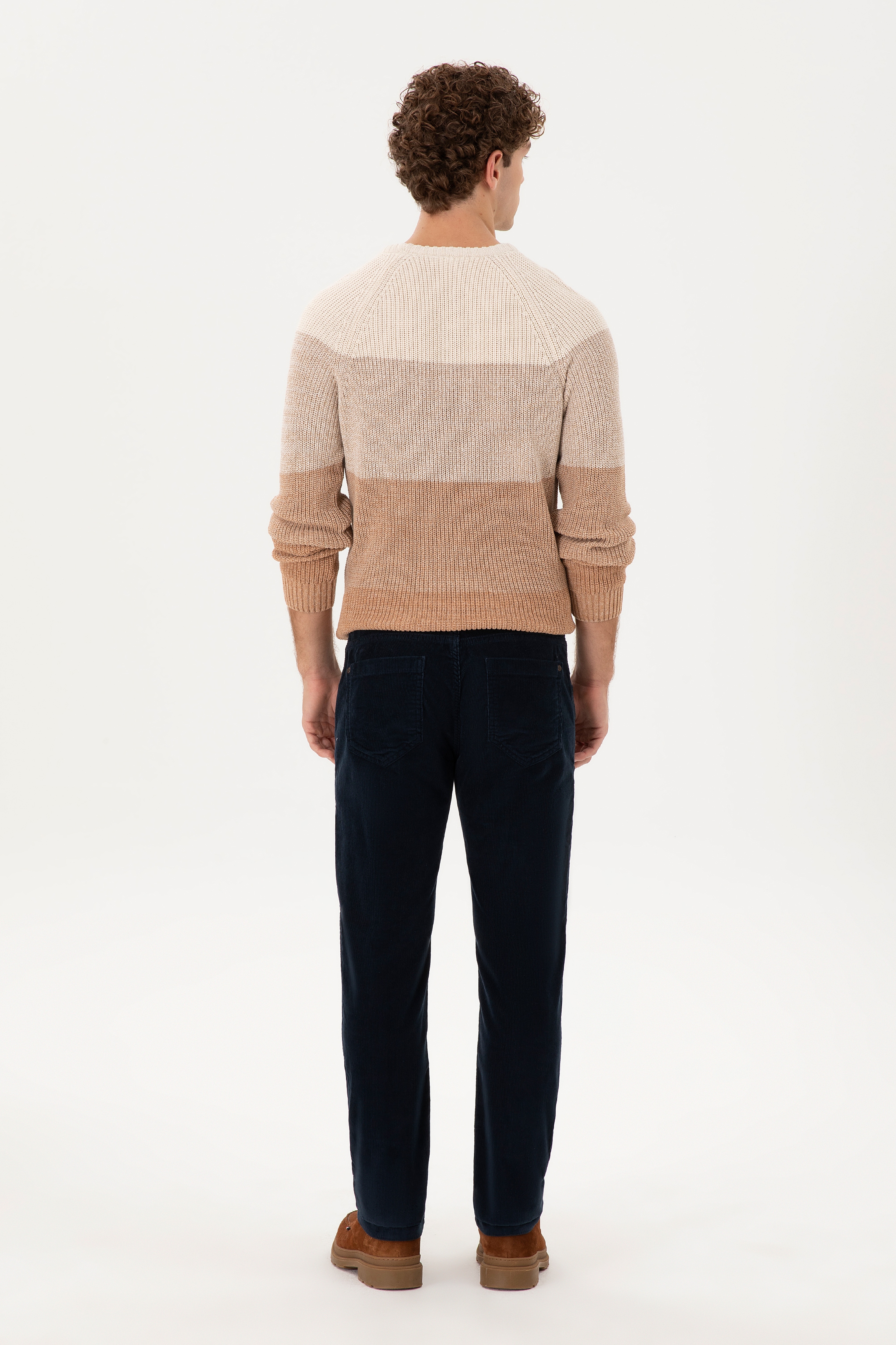 Erkek Slim Fit Lacivert Kanvas Pantolon