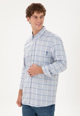 Erkek Saks Uzun Kollu Gömlek - 50290277016