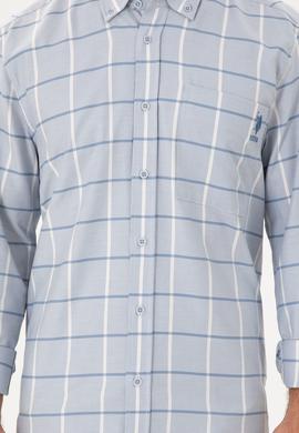 Erkek Saks Uzun Kollu Gömlek - 50290277016