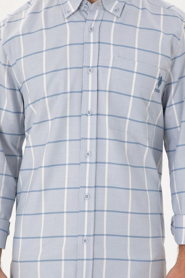 Erkek Saks Uzun Kollu Gömlek - 50290277016