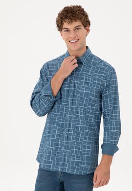 Erkek Açık Mavi Uzun Kollu Gömlek - 50291236015