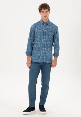 Erkek Açık Mavi Uzun Kollu Gömlek - 50291236015