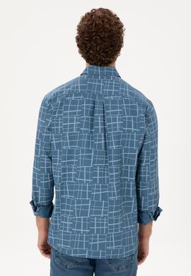 Erkek Açık Mavi Uzun Kollu Gömlek - 50291236015