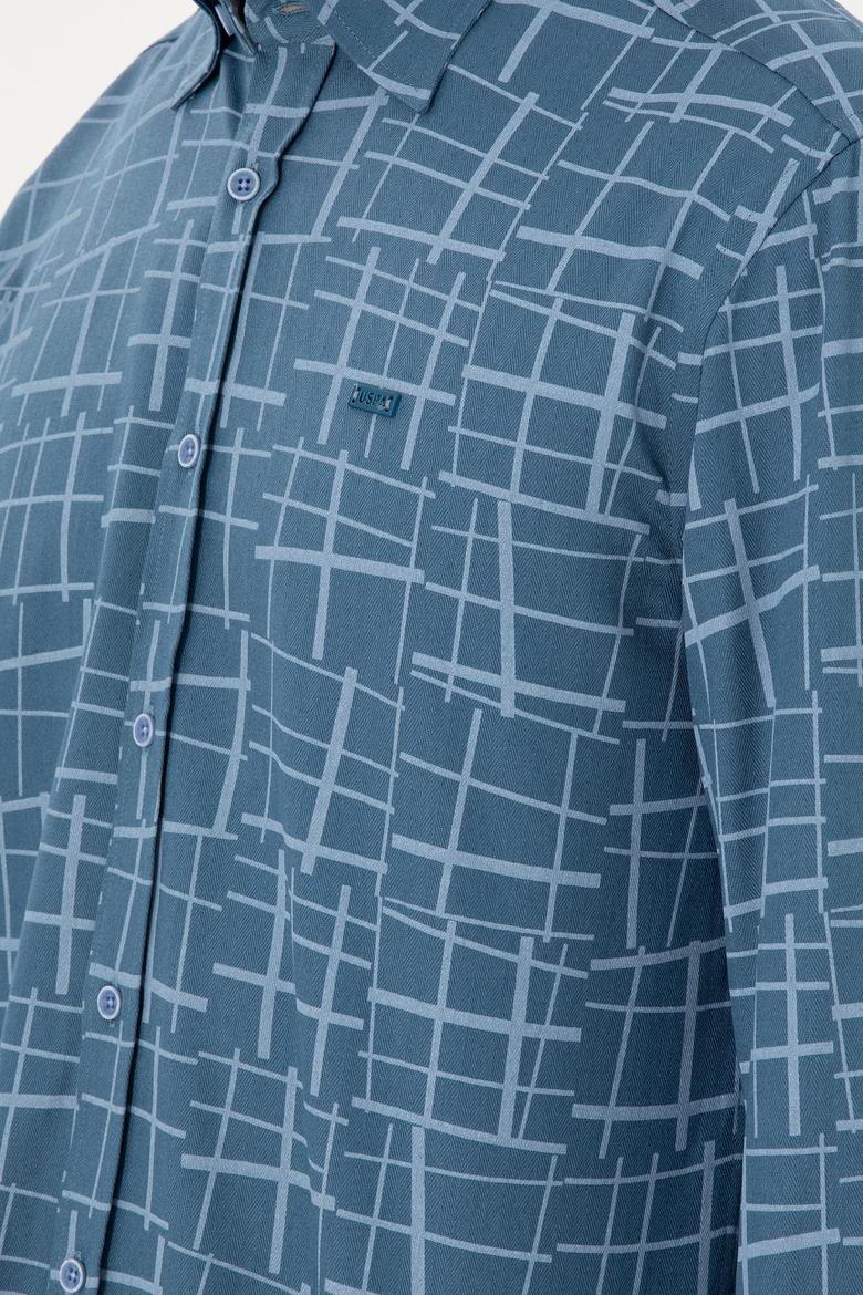 Erkek Açık Mavi Uzun Kollu Gömlek - 50291236015