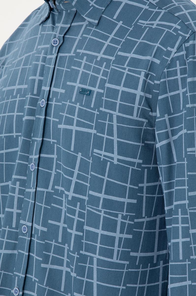 Erkek Açık Mavi Uzun Kollu Gömlek