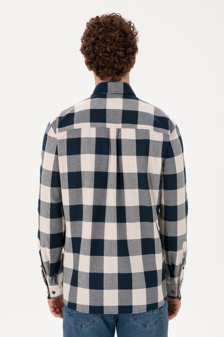 Erkek Lacivert Uzun Kollu Gömlek - 50296085006