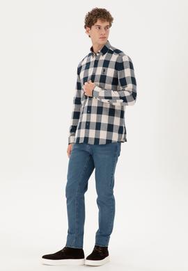 Erkek Lacivert Uzun Kollu Gömlek - 50296085006