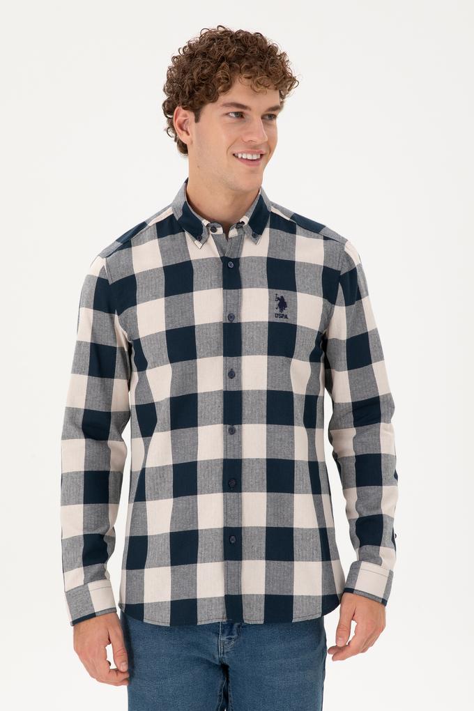 Erkek Lacivert Uzun Kollu Gömlek