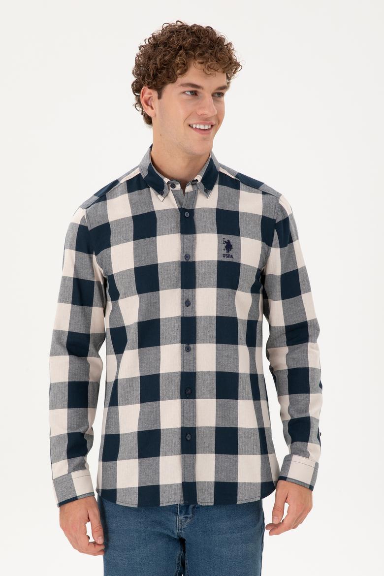 Erkek Lacivert Uzun Kollu Gömlek