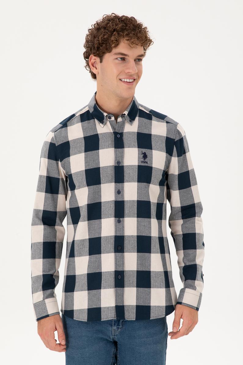 Erkek Lacivert Uzun Kollu Gömlek