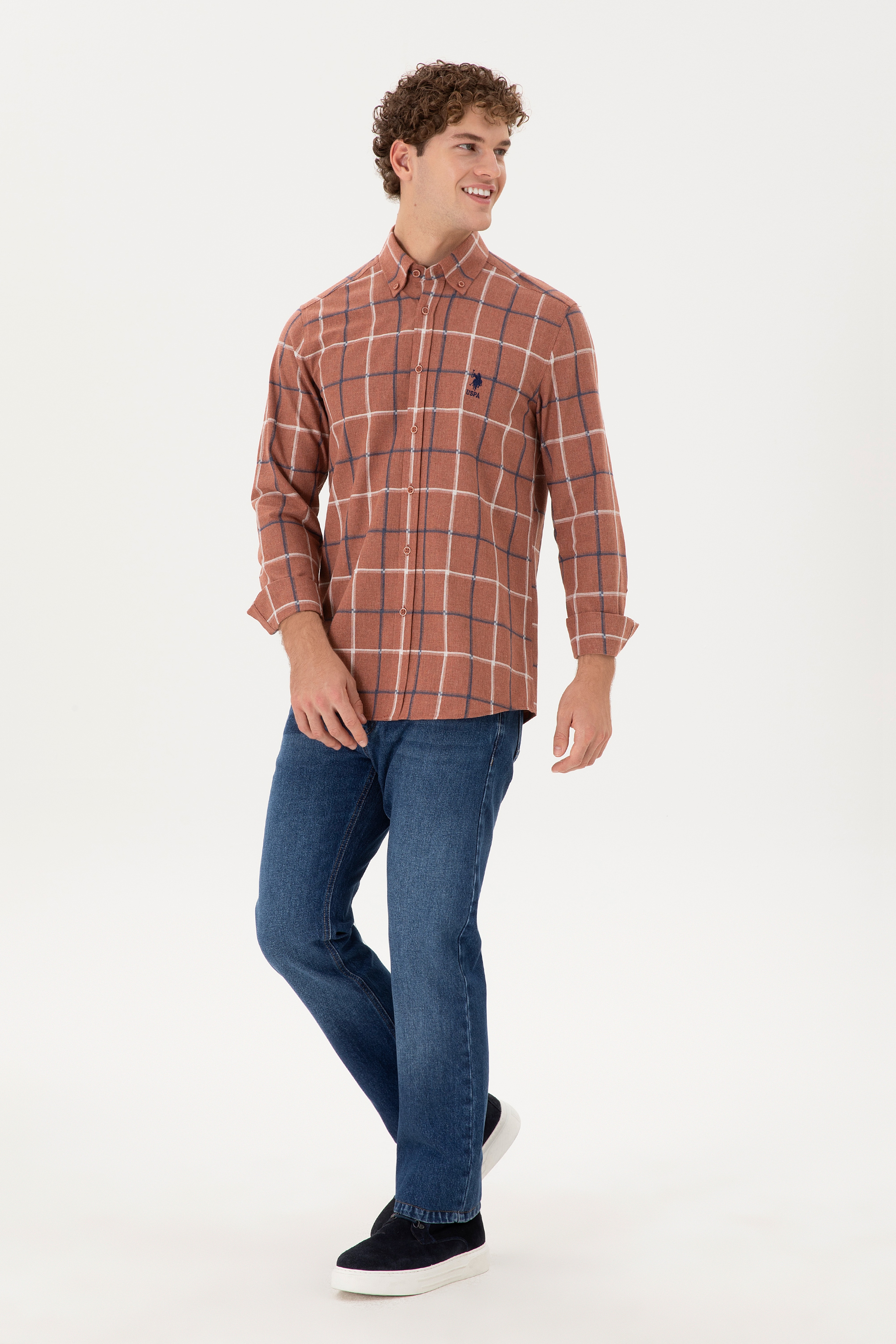 Erkek Mavi Straight Fit Jean Pantolon
