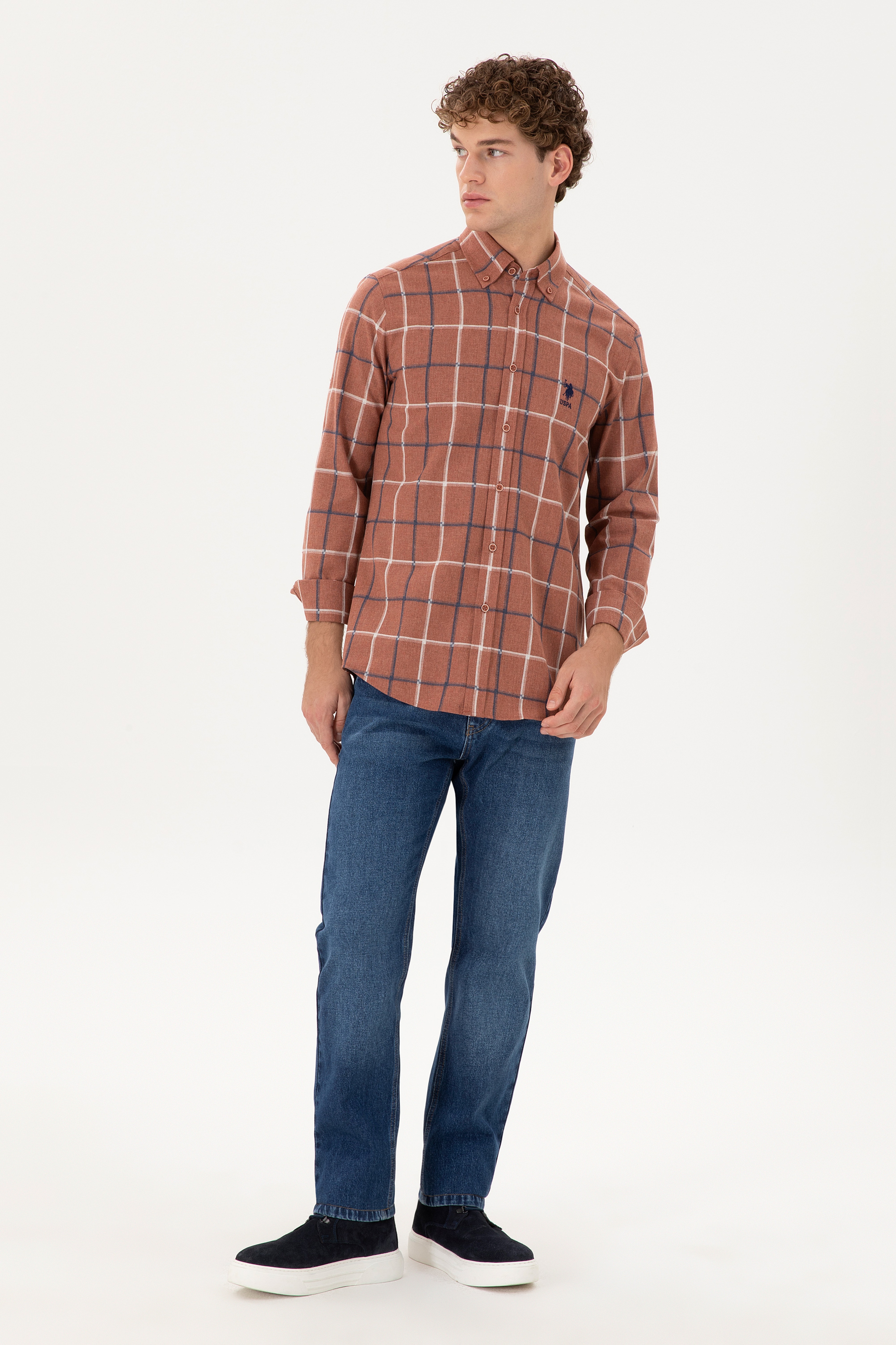 Erkek Mavi Straight Fit Jean Pantolon