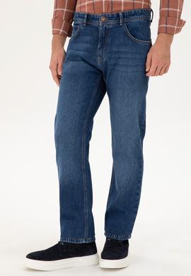 Erkek Mavi Straight Fit Jean Pantolon - 50296893048