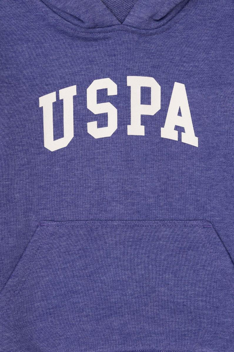 Erkek Çocuk Mor Basic Kapüşonlu Sweatshirt