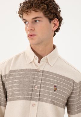 Erkek Taş Uzun Kollu Gömlek - 50291248014