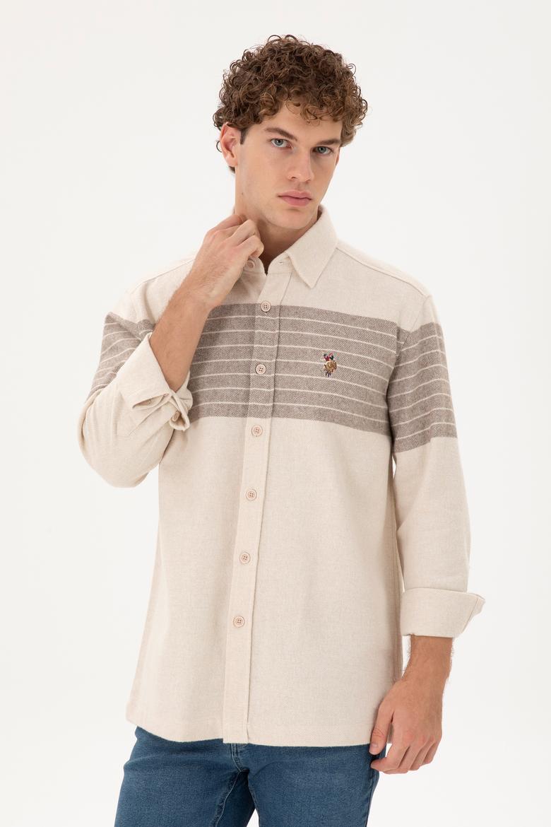 Erkek Taş Uzun Kollu Gömlek