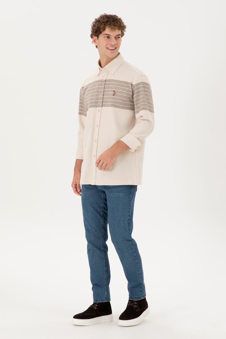 Erkek Taş Uzun Kollu Gömlek - 50291248014