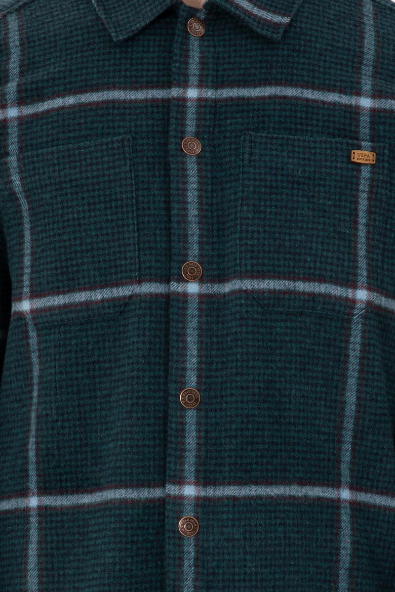 Erkek Koyu Yeşil Uzun Kollu Gömlek - 50291250034