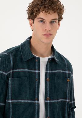 Erkek Koyu Yeşil Uzun Kollu Gömlek - 50291250034