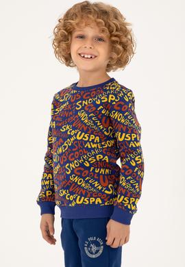 Erkek Çocuk İndigo Bisiklet Yaka Sweatshirt - 50293460004