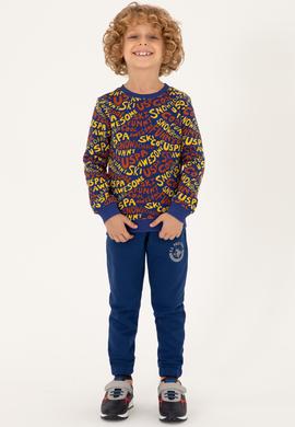 Erkek Çocuk İndigo Bisiklet Yaka Sweatshirt - 50293460004