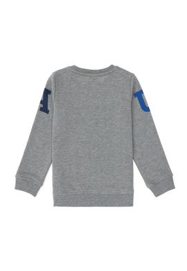 Erkek Çocuk Gri Melanj Bisiklet Yaka Sweathsirt - 50293497012