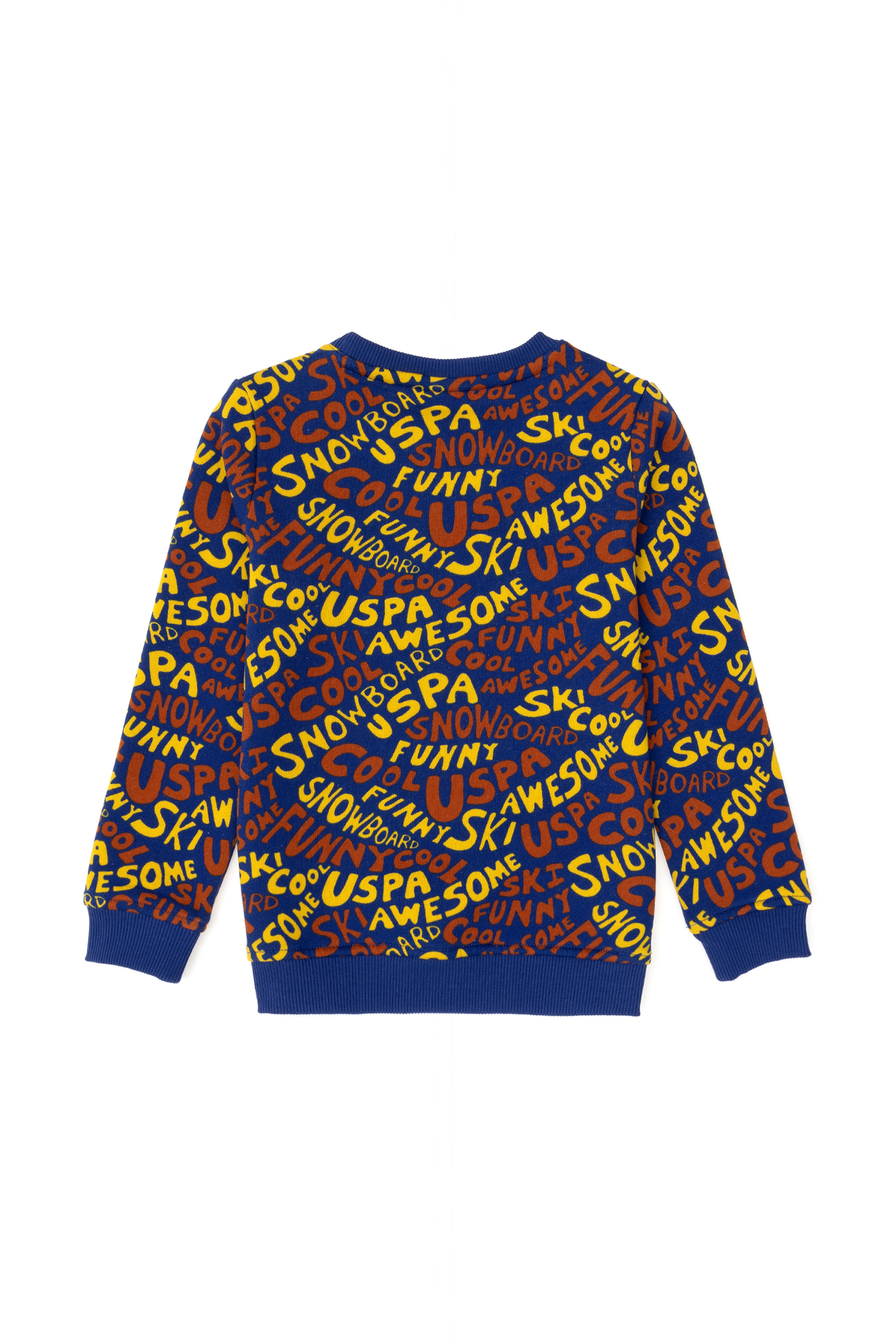 Erkek Çocuk İndigo Bisiklet Yaka Sweatshirt - Image 4