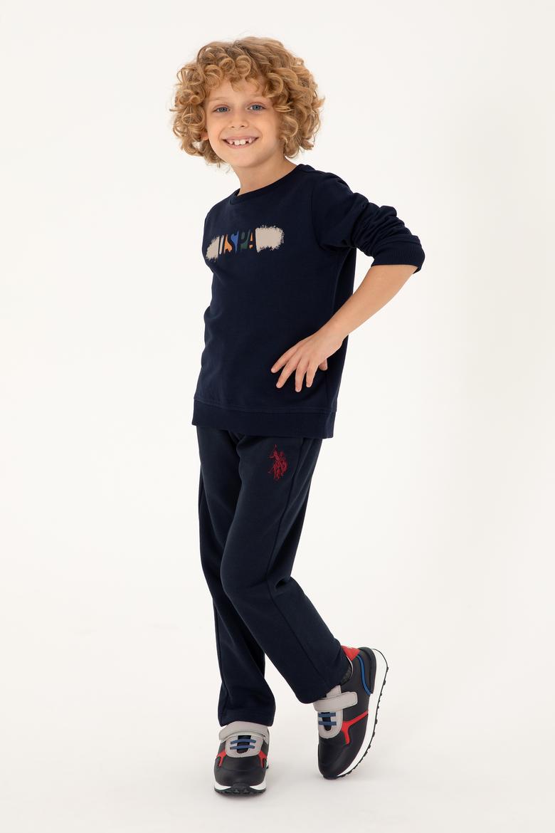 Erkek Çocuk Lacivert Bisiklet Yaka Sweatshirt - 50293534016