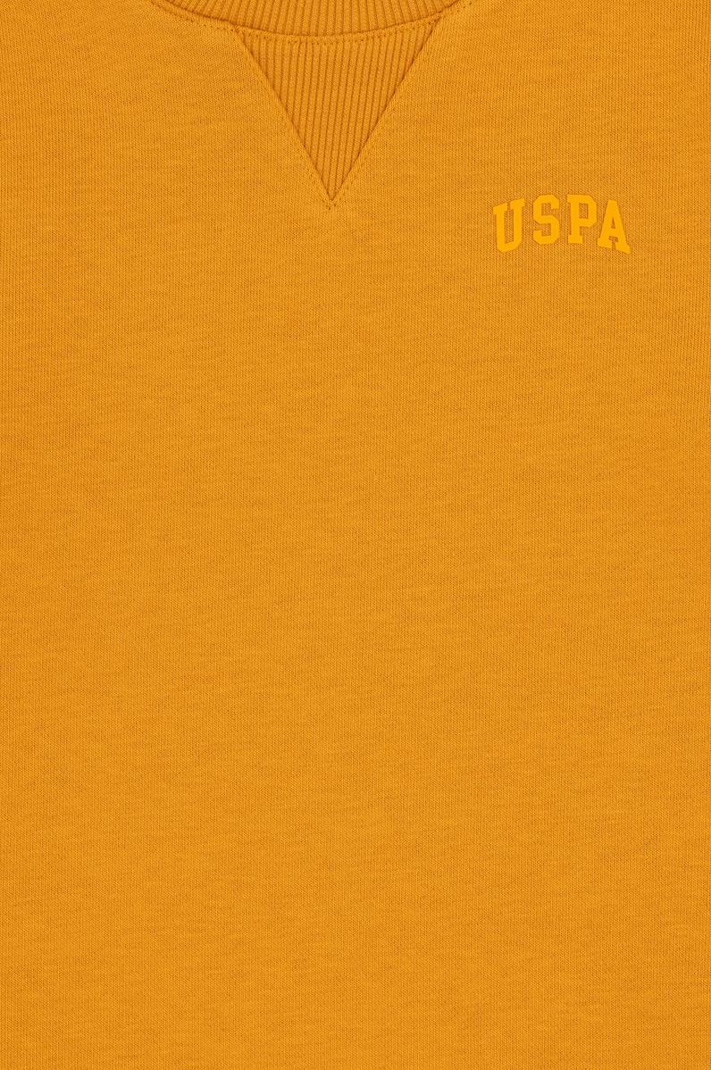 Erkek Çocuk Hardal Basic Bisiklet Yaka Sweatshirt