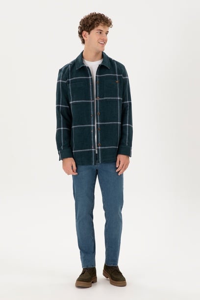 Erkek Mavi Slim Fit Jean Pantolon