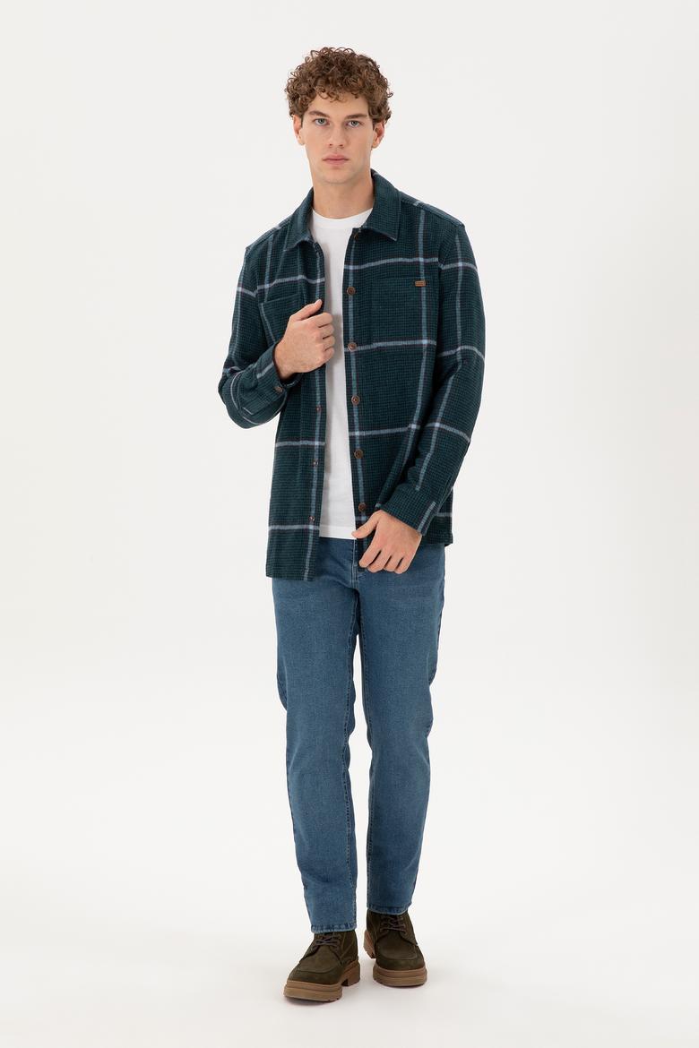 Erkek Mavi Slim Fit Jean Pantolon