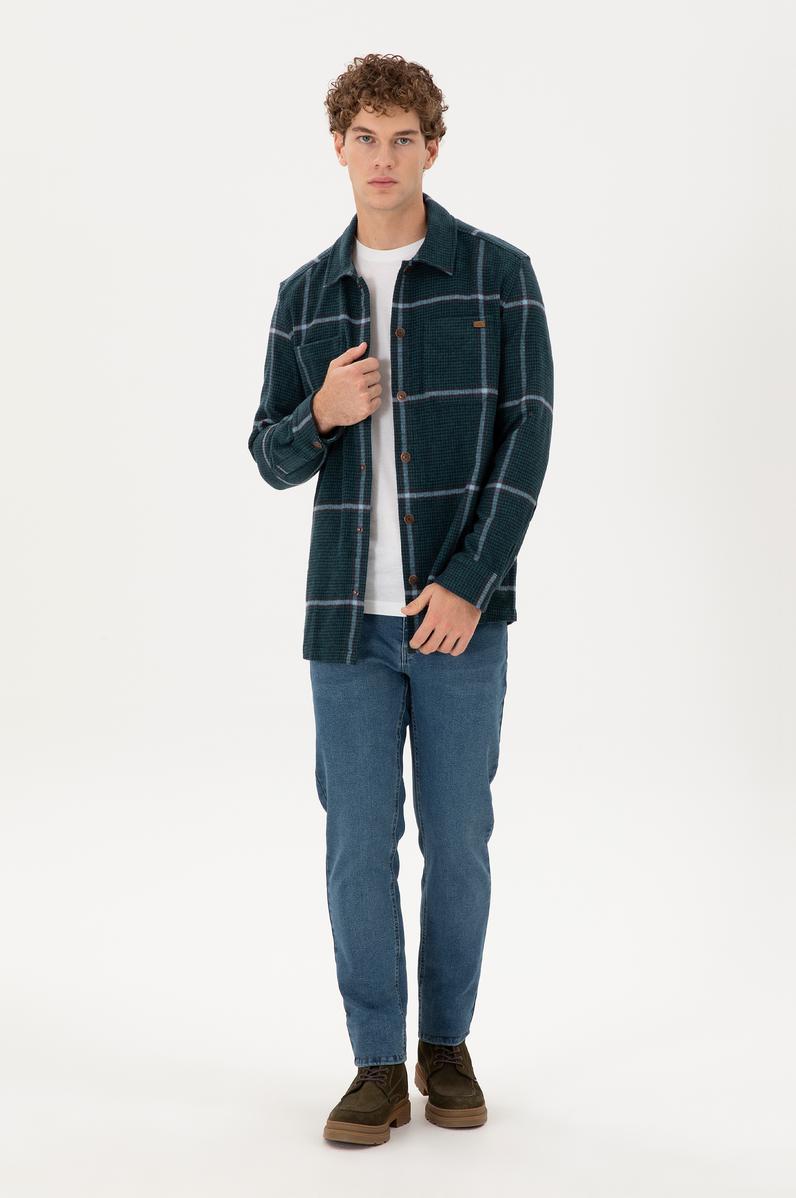 Erkek Mavi Slim Fit Jean Pantolon