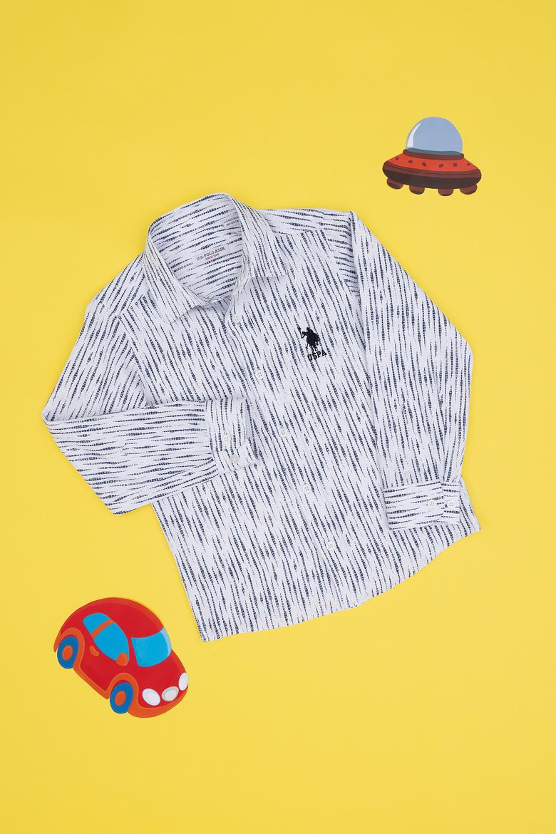 Erkek Çocuk Beyaz Uzun Kollu Gömlek - 50297404003