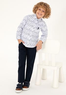 Erkek Çocuk Beyaz Uzun Kollu Gömlek - 50297404003