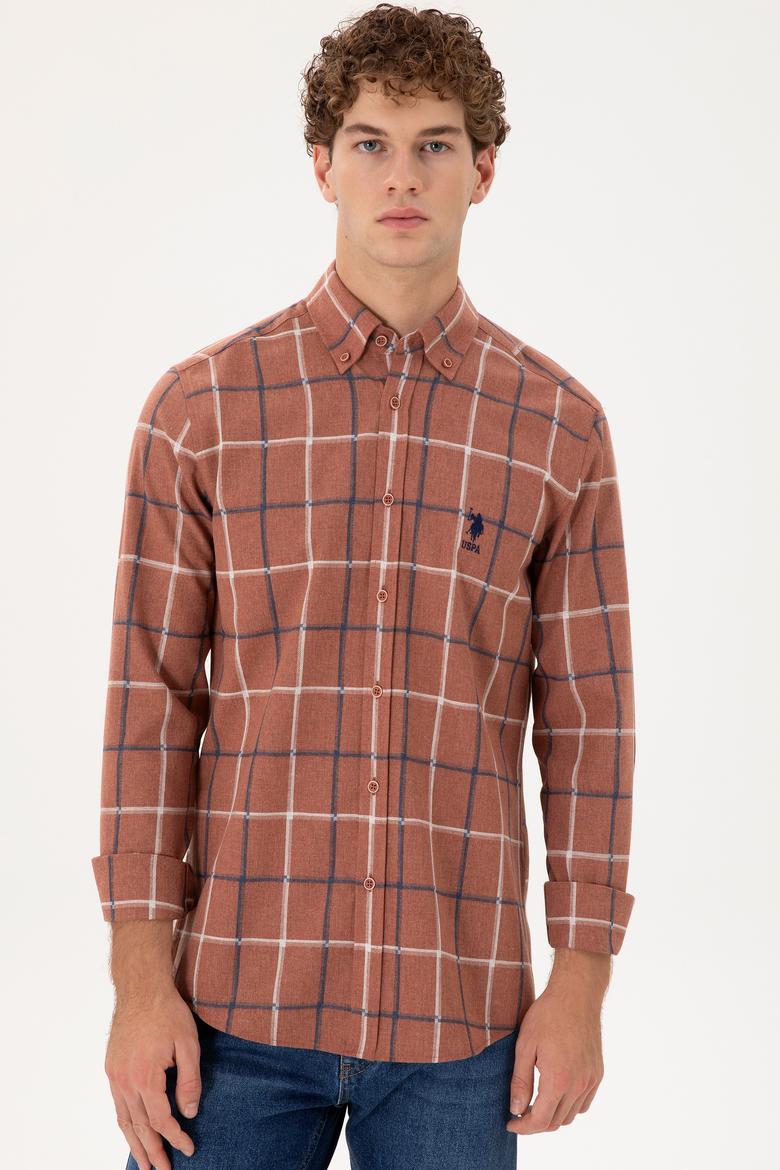 Erkek Kiremit Uzun Kollu Gömlek - 50296535016