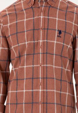 Erkek Kiremit Uzun Kollu Gömlek - 50296535016