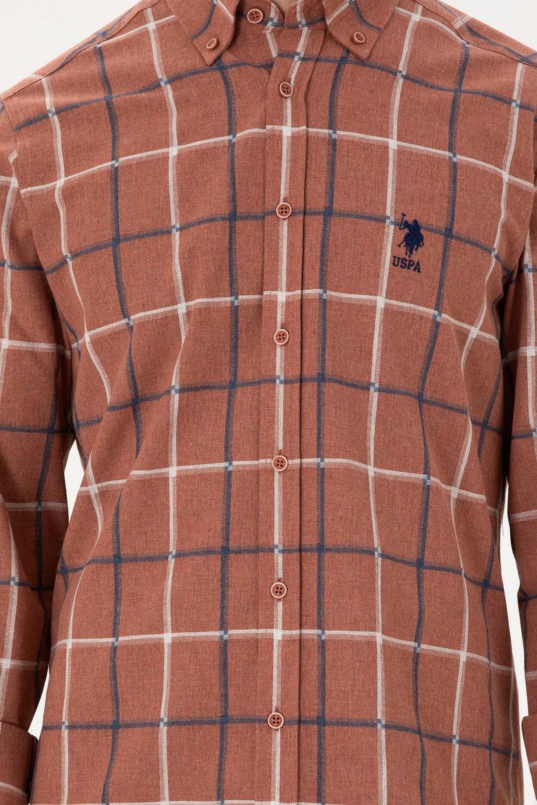 Erkek Kiremit Uzun Kollu Gömlek - 50296535016