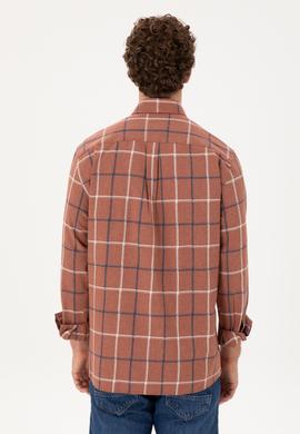 Erkek Kiremit Uzun Kollu Gömlek - 50296535016