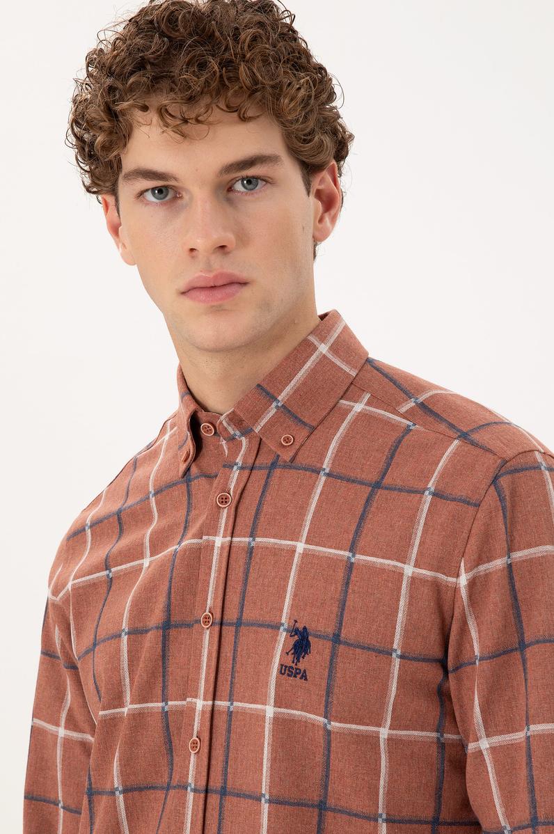 Erkek Kiremit Uzun Kollu Gömlek