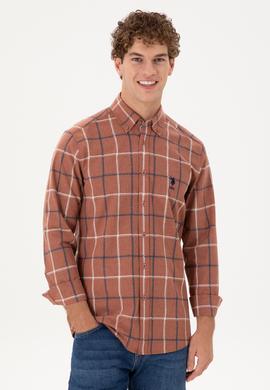 Erkek Kiremit Uzun Kollu Gömlek - 50296535016