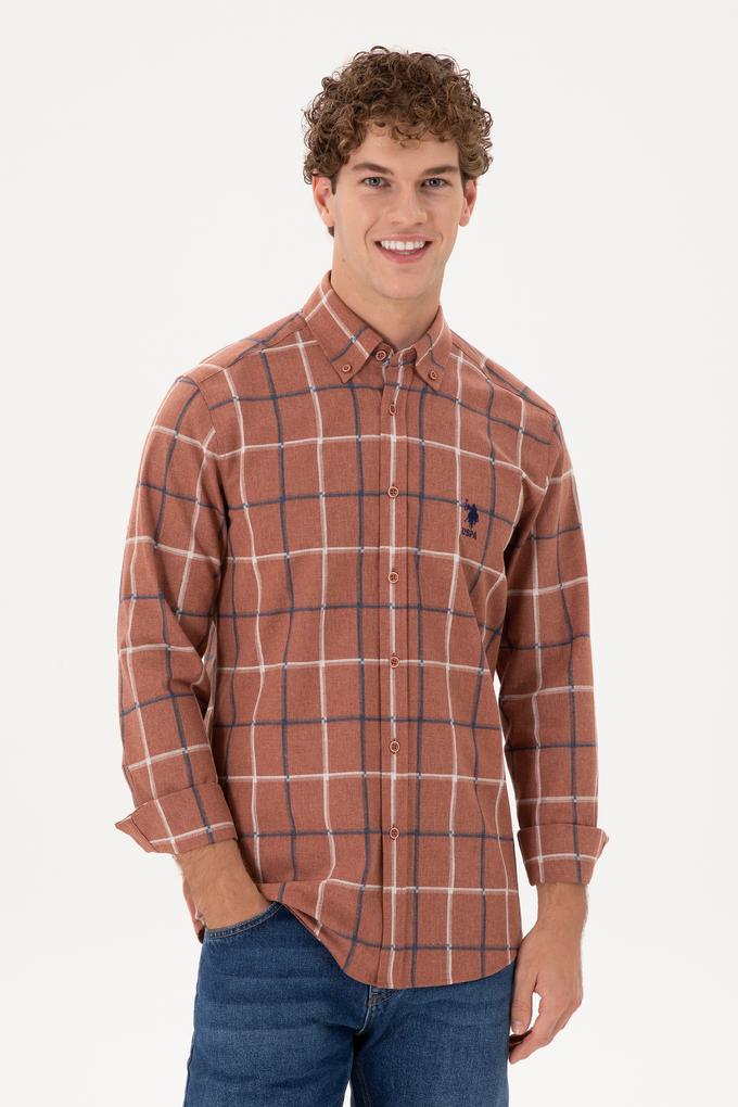 Erkek Kiremit Uzun Kollu Gömlek