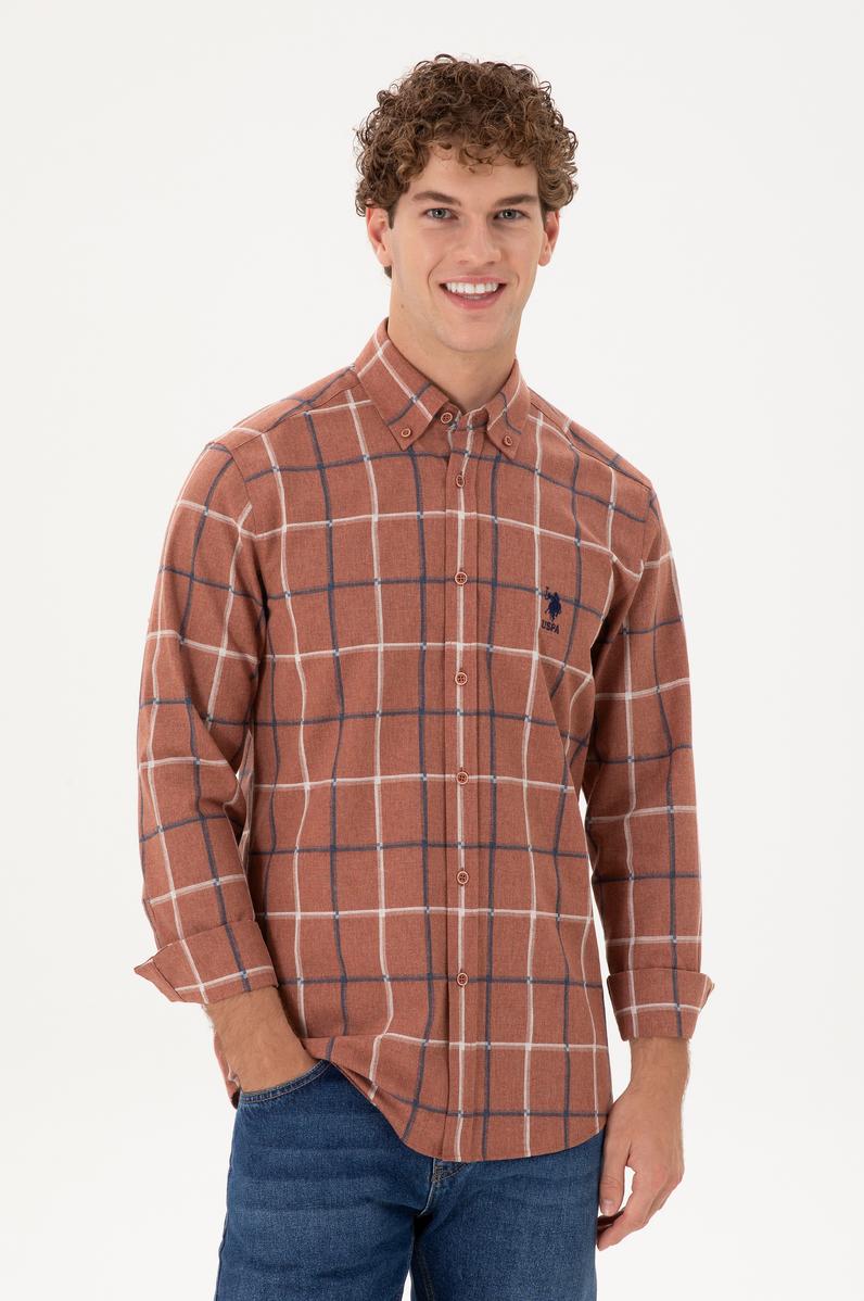 Erkek Kiremit Uzun Kollu Gömlek