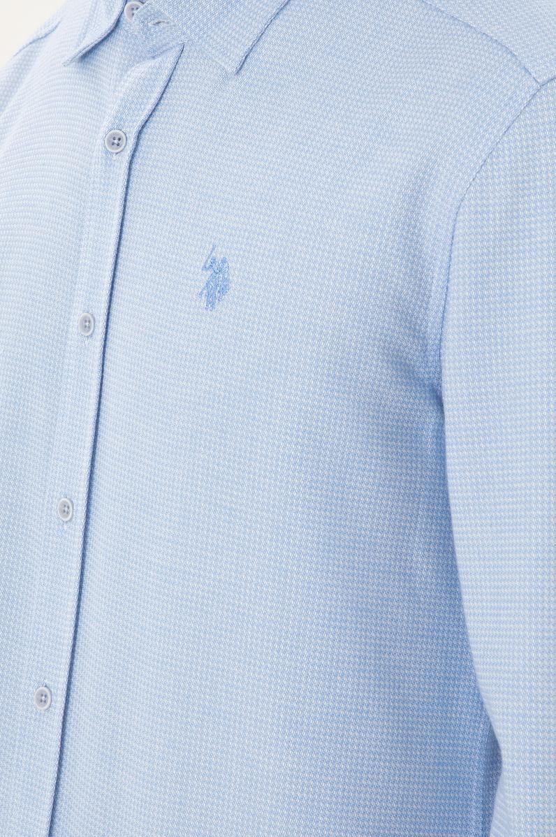 Erkek Açık Mavi Uzun Kollu Gömlek