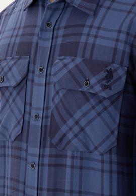 Erkek İndigo Uzun Kollu Gömlek - 50290276006