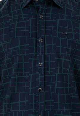 Erkek Koyu Yeşil Uzun Kollu Gömlek - 50291236007