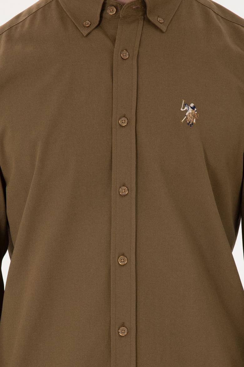 Erkek Haki Uzun Kollu Gömlek - 50292088015